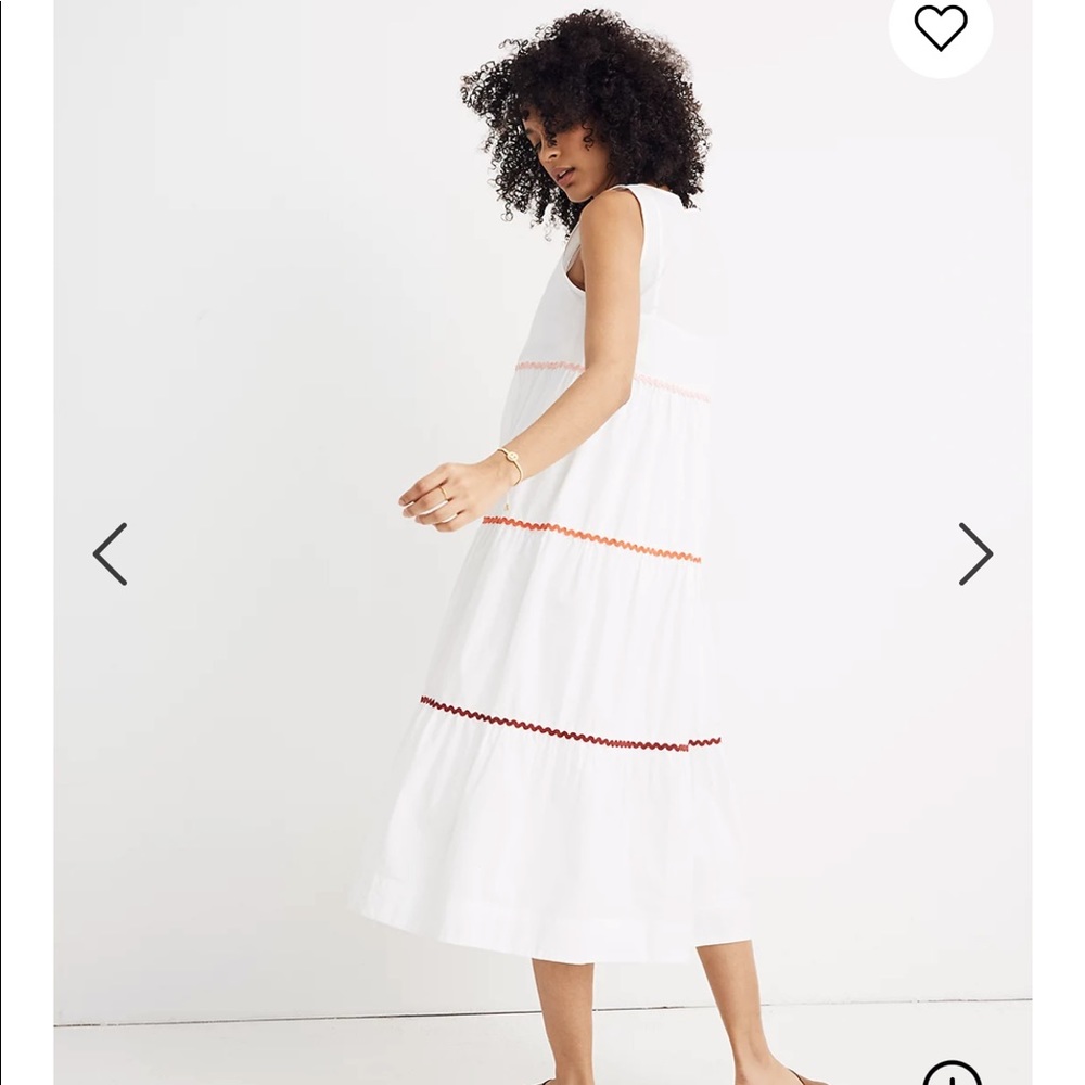 Madewell Rickrack Cattail Tiered Dress